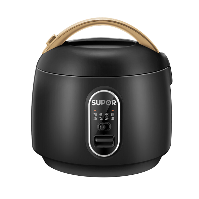 苏泊尔小电饭煲1-2-3人家用迷你小型多功能智能煮蒸电饭锅一人食SF16YA622A(黑色)