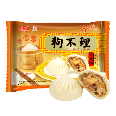 狗不理 三鲜包420g/12个*2袋 共24个 包子 营养早餐 方便菜