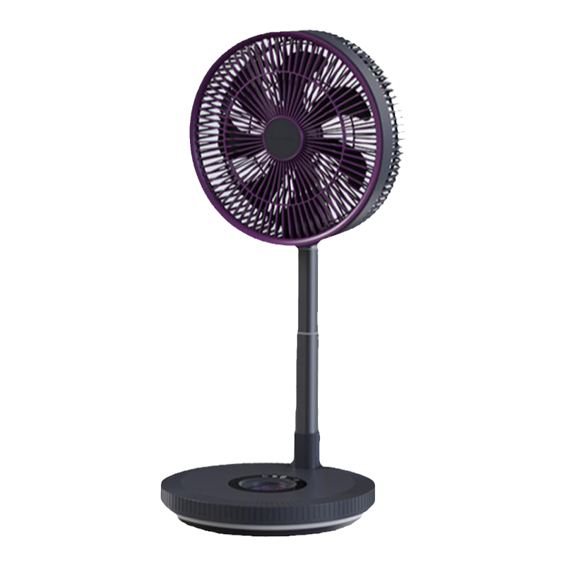 艾美特(Airmate)落地扇无线折叠充电落地扇便携户外风扇强大风力智能遥控 带夜灯12寸折叠扇紫