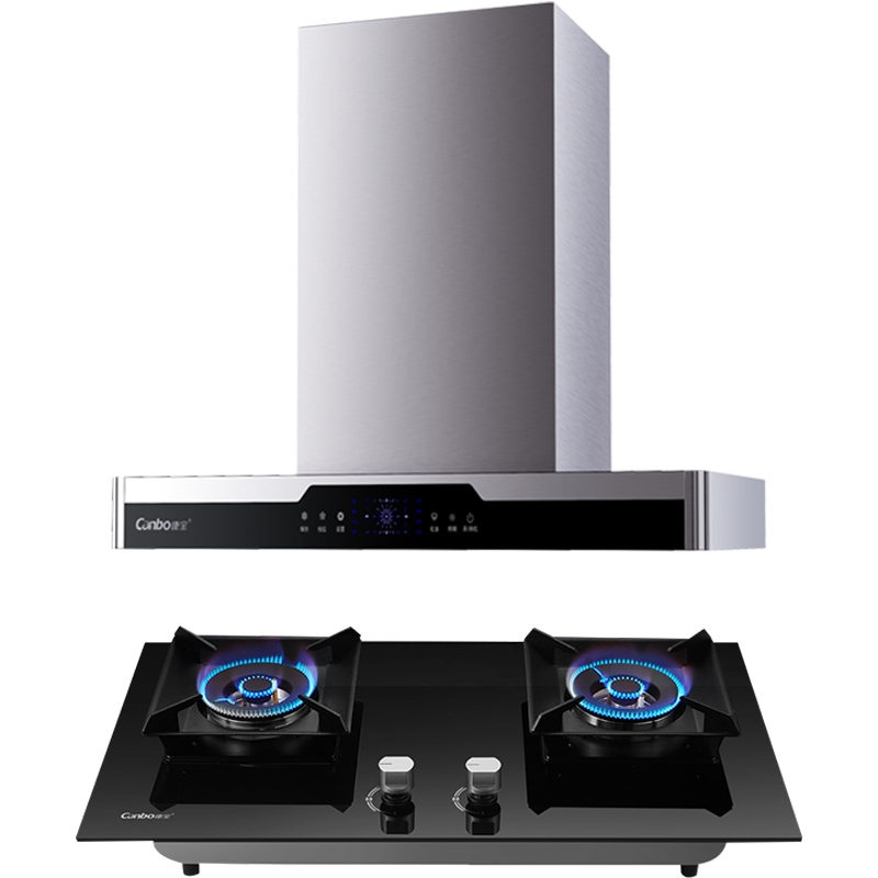 康宝(Canbo)BE601X+2QB521烟灶两件套 厨房抽油烟机 燃气灶套装 智能热干洗 22m³大吸力 台嵌两用