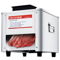 乐创切肉机商用切片机全自动小型电动绞肉切丝切菜不锈钢切肉片机标准配置 双切口(高脚款)2.5mm+5mm