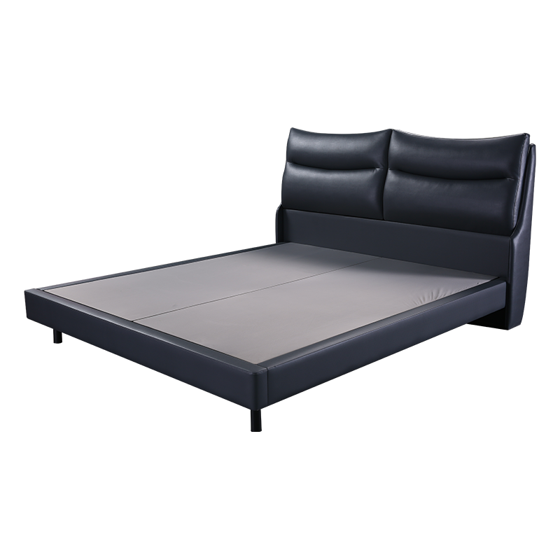 金可儿意式轻奢主卧婚床科技布实木床架 逸林