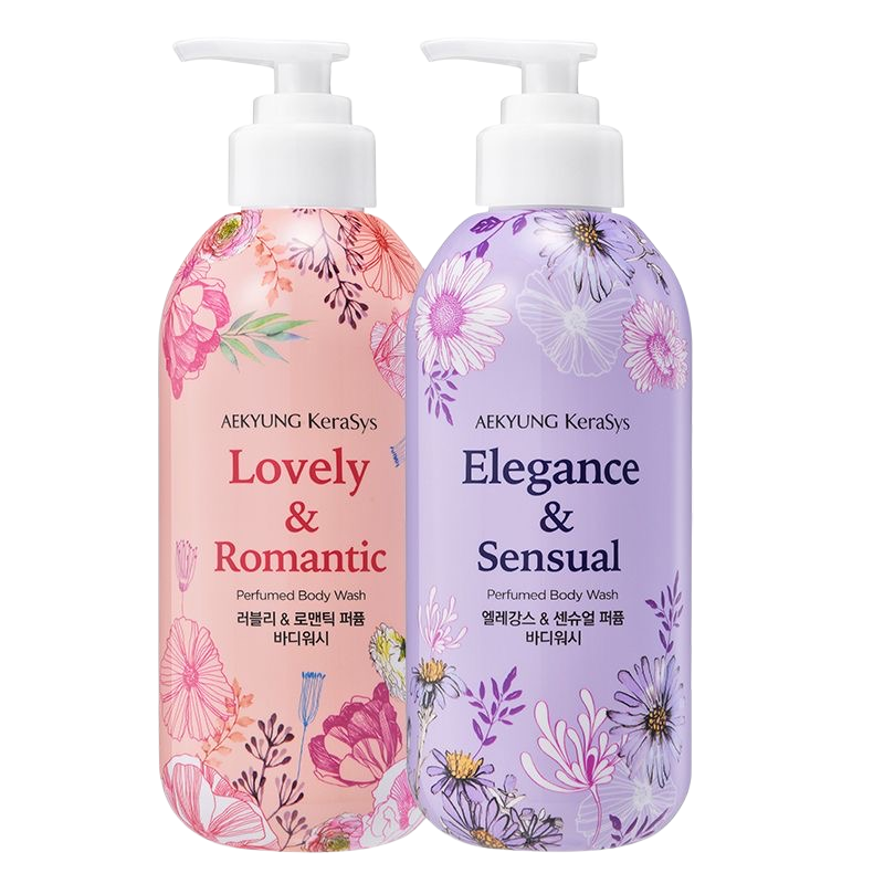 爱敬香水沐浴露液玫瑰薰衣草浴液滋润保湿补水清洁优雅香氛沐浴露清新薰衣草花香500ml