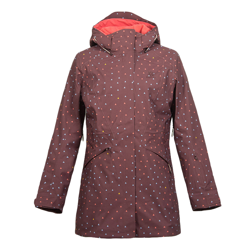 凯乐石KAILAS连帽抓绒三合一冲锋衣 女款户外旅行徒步登山防寒保暖外套