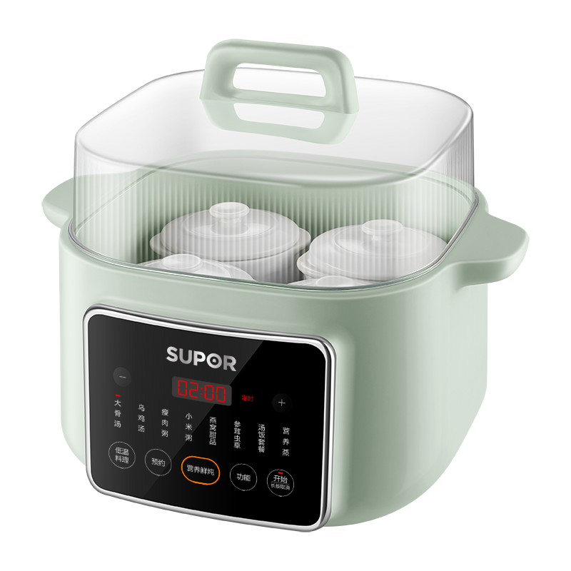 苏泊尔(SUPOR)电炖锅6.5L大容量 电炖盅煲汤锅 炖汤锅 燕窝炖盅 隔水炖锅 可蒸可炖 一蛊五胆DZ45FC86