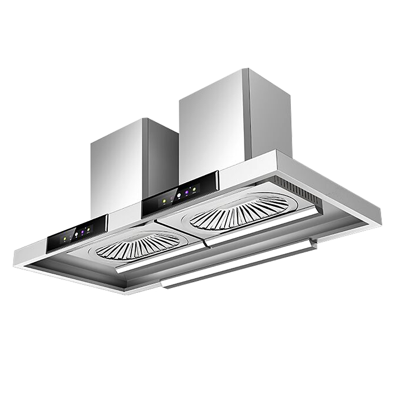 欢呼好太太[油电分离变频铜线电机配净化器]90立方大吸力大型餐饮食堂商用饭店农村土灶柴火灶抽油烟机1.5米长双头上门安装