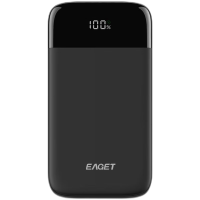 忆捷(Eaget) EQ20快充电源锂电池 20W 10000毫安3接口便携式 黑色