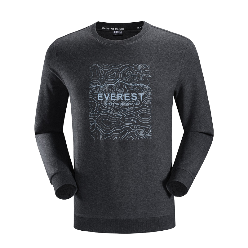 凯乐石KAILAS男士户外城市运动圆领长袖上衣休闲卫衣