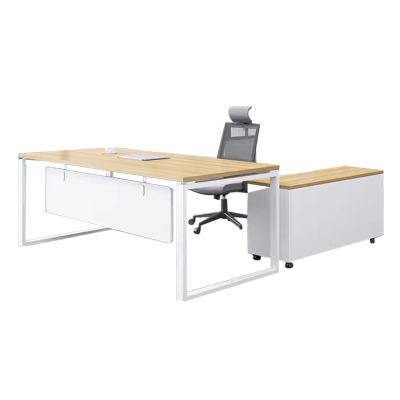 苏悦丰经理总裁办公桌主管桌1800*1600*750mm配固定副柜[工厂现做 7天内发货]