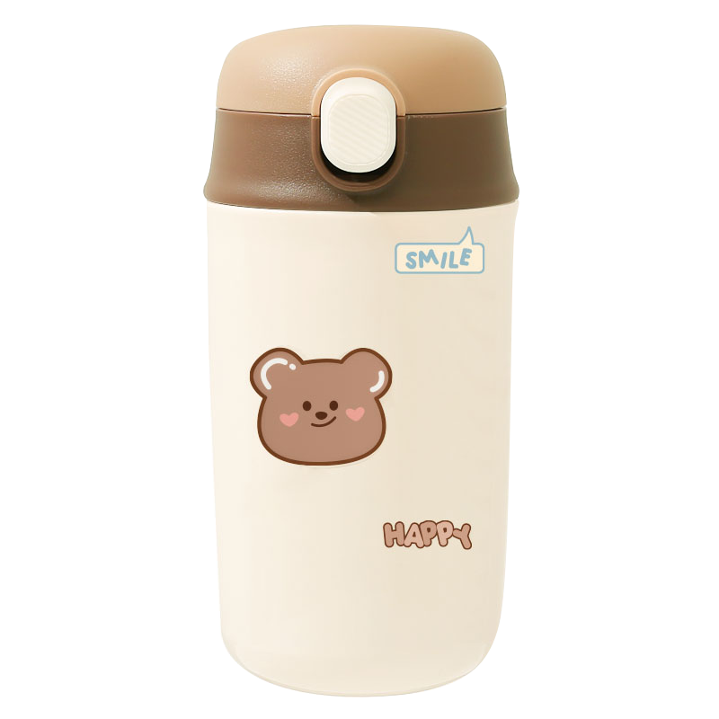 小茶日记雨雾粉色316双饮咖啡水杯子女便携吸管杯学生可爱高颜值保温网红壶