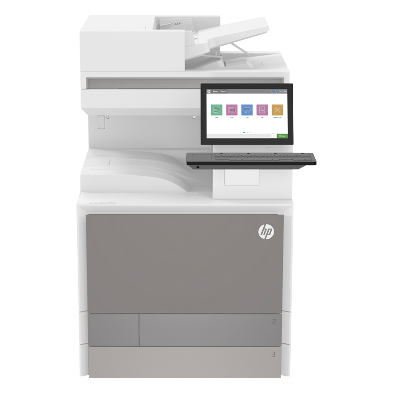 惠普hp Color LJ Mgd Flw E87750z 附加双纸盒底座+内置装订 管理型智能复合机 原厂上门安装