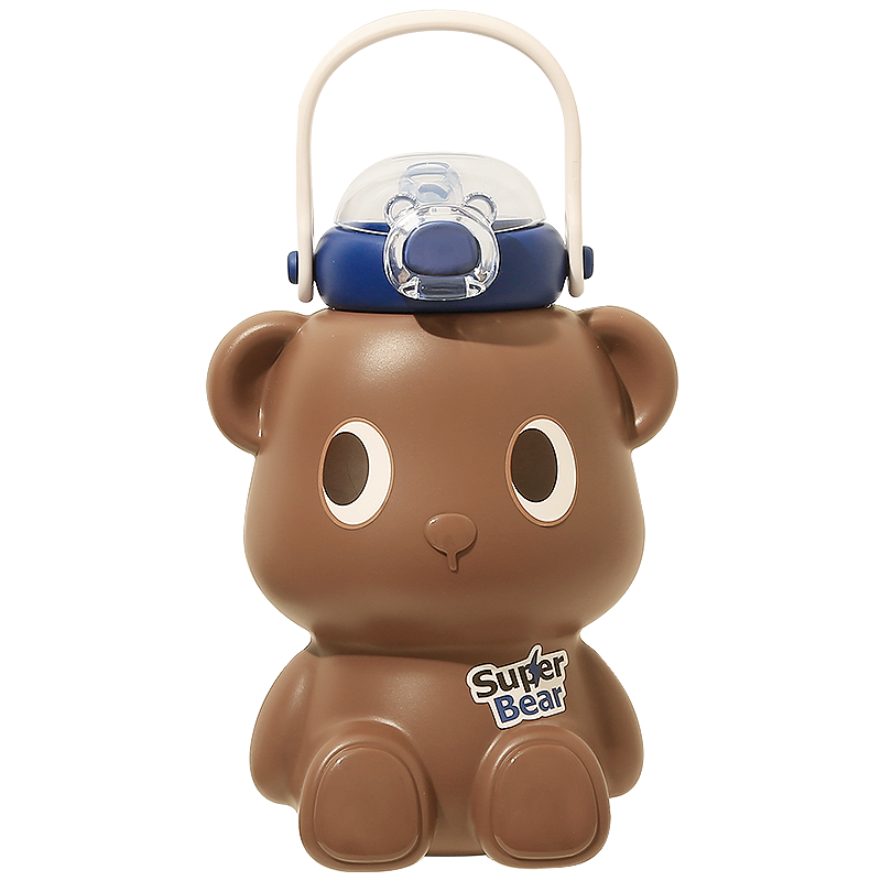 小茶日记熊耶芋泥啵啵紫316保温水杯男女高颜值学生儿童大容量大肚吸管杯