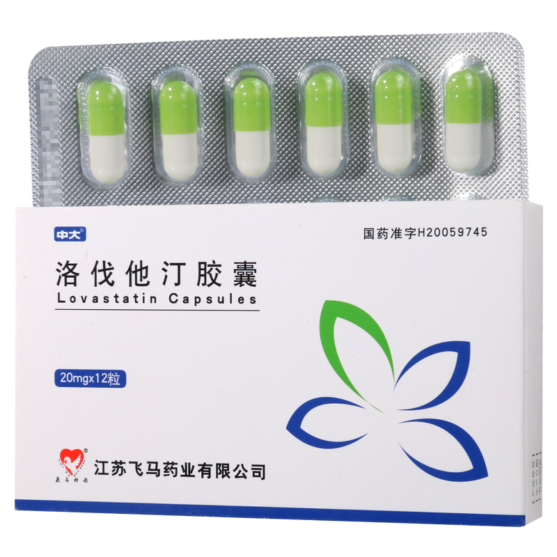 飞马神韵 洛伐他汀胶囊 20mg*12粒/盒