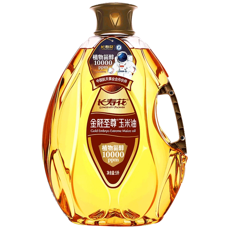[长寿花]压榨一级金胚至尊玉米油5L