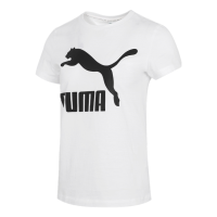 彪马(PUMA)短袖女装 23夏季新款跑步运动纯棉休闲服透气白色半袖宽松圆领t恤 532281-02