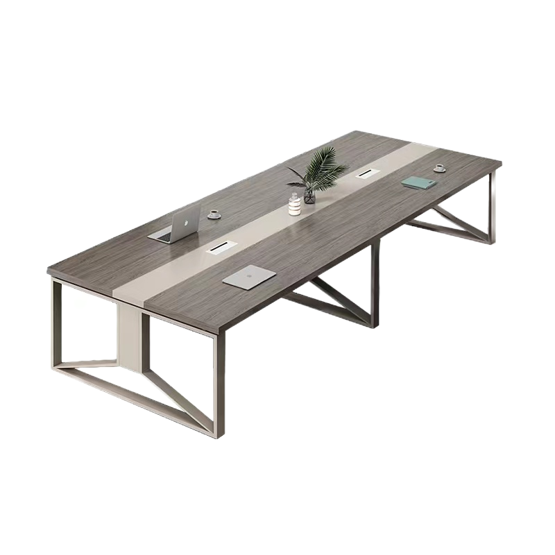 易企采 280*130CM办公家具会议桌长桌小型简约现代长条桌培训桌洽谈桌办公桌椅组合