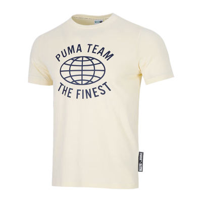 彪马(Puma)男装2023夏季新款运动服时尚印花宽松舒适休闲服棉质短袖圆领T恤 536956-41
