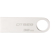 金士顿(Kingston)DTSE9 16GB U盘 (银灰) 全金属钥匙扣U盘