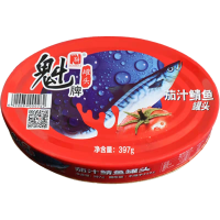 [中华特色]瓦房店馆 魁牌茄汁鲭鱼罐头 大连深海鲭鱼 397g/罐 番茄味海鲜即食下饭熟食罐装 番茄鲭鱼下饭菜 拌饭菜