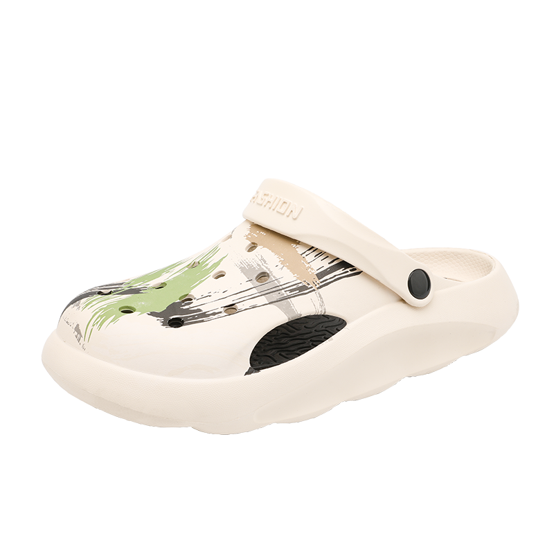 [线下专柜同款] 卡帝乐鳄鱼(CARTELO)新款洞洞鞋花园鞋沙滩鞋包头拖鞋凉鞋休闲鞋男鞋