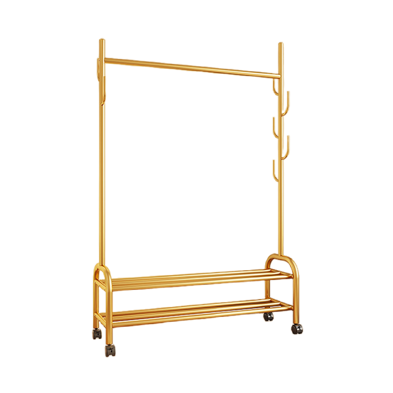 迅迈 60落地式简易晾衣架家用卧室衣帽架学生寝室阳台挂衣架双层晒衣架