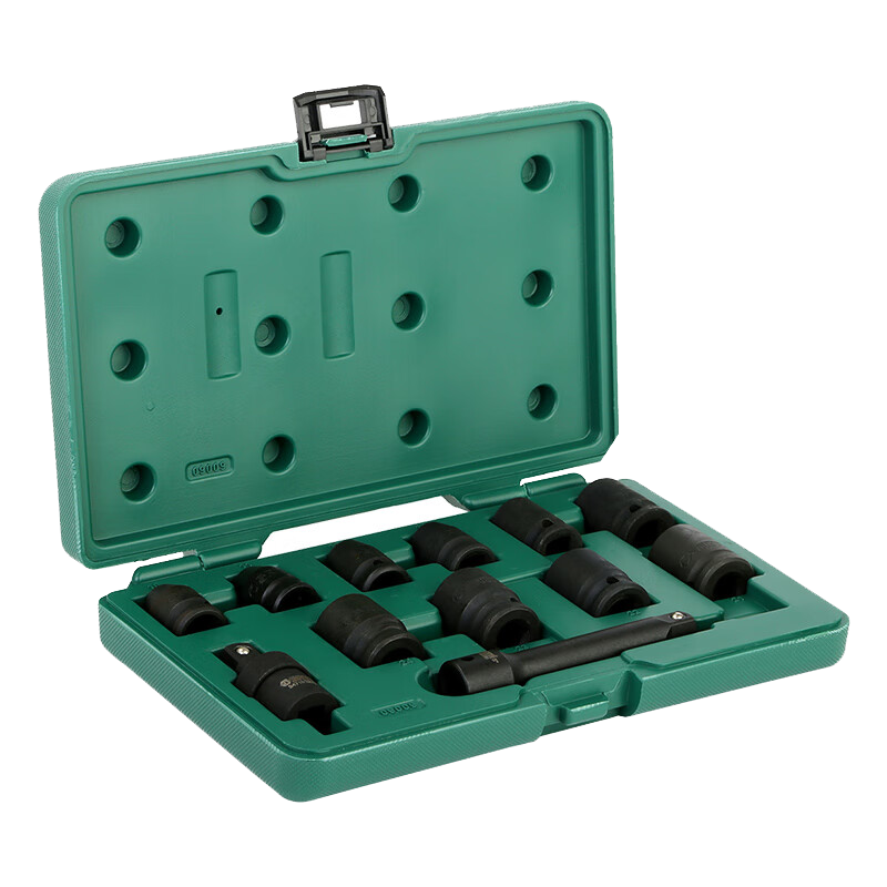 世达(SATA)12件12.5mm公制气动扳手风动套筒 机修汽修工具箱套装 09009 1套装