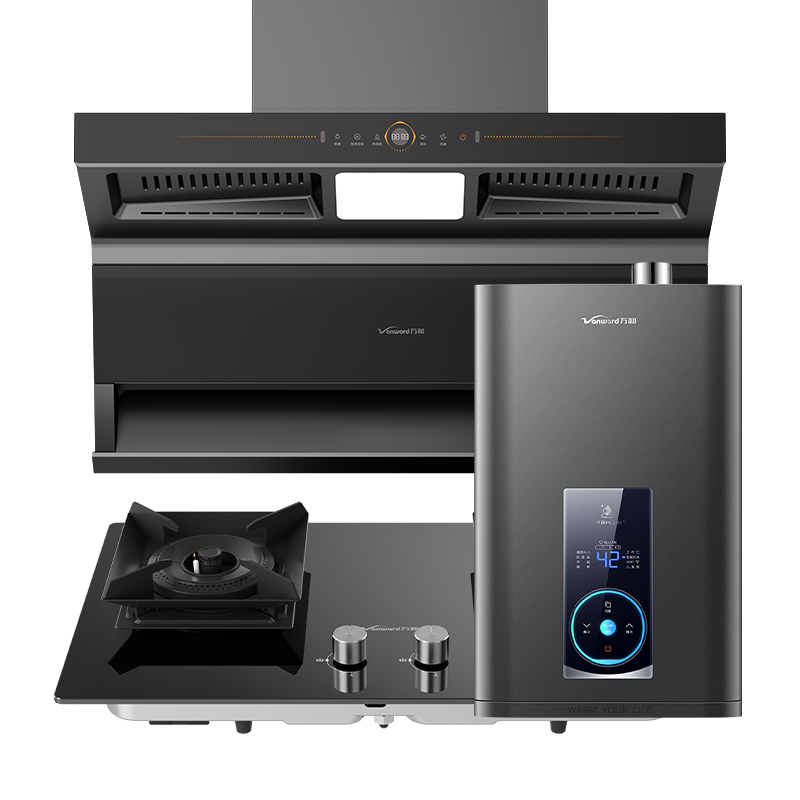 万和 25m³侧顶双吸烟灶热三件套装WL860+C5+WME5W16烟灶套餐燃气灶吸油烟机燃气热水器天然气