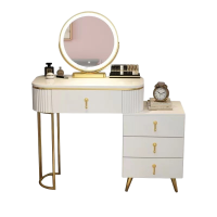 宜木雅居 梳妆台现代简约网红ins风北欧轻奢化妆台小户卧室化妆桌收纳一体