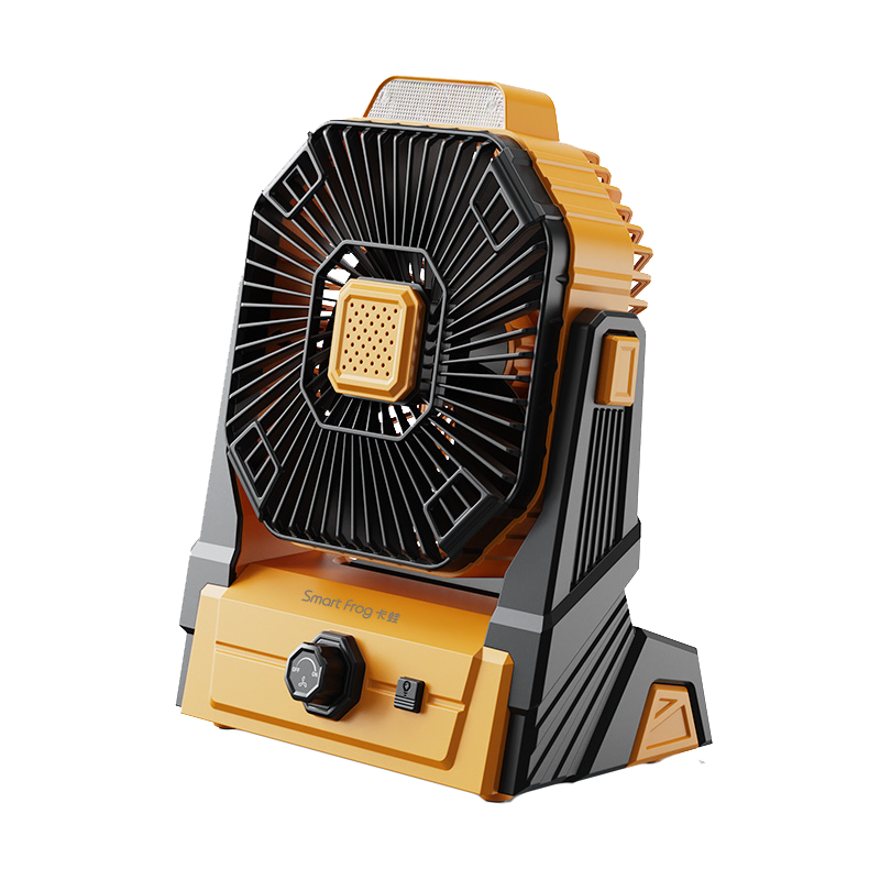 卡蛙机甲风台式风扇可拆卸香薰盒防蚊户外便携风扇大容量电池