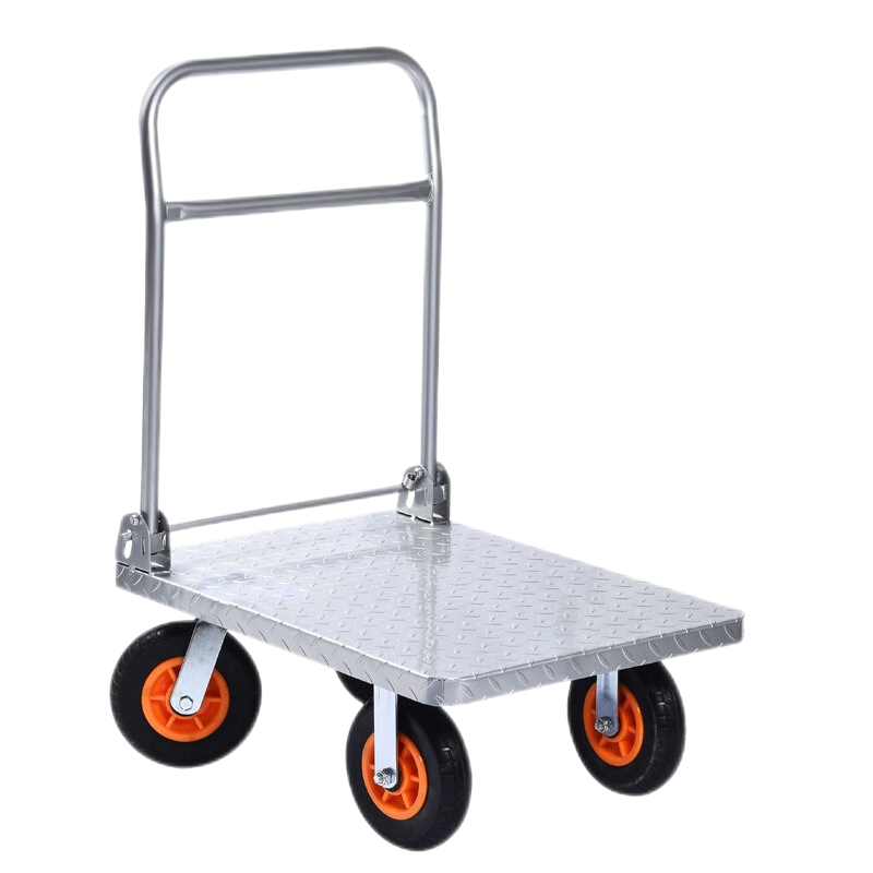 汇特益 HT-7011A 钢板手推车90x60cm 6寸轮承重约900斤 平板车推货车 折叠手拖车拉货车(单位:个)