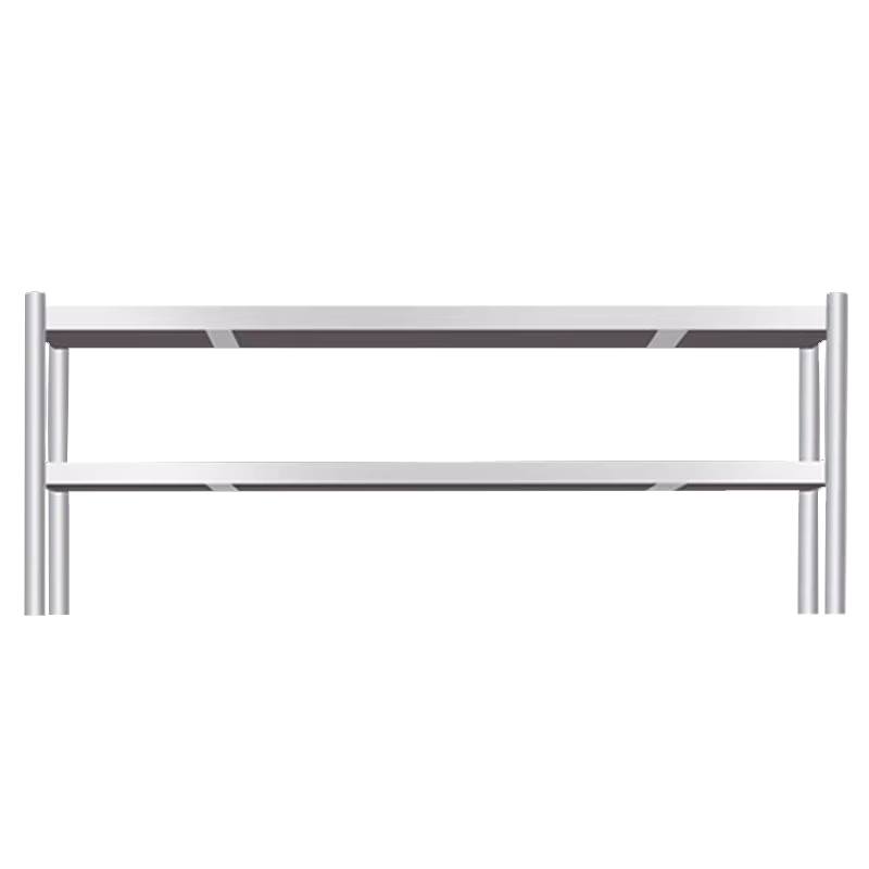 意黛斯 不锈钢货架双层工作台台面立架货架操作台上置物架1200*300*600 YDS-2TLJ123 201材质