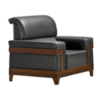 苏兴盛商务办公单人位牛皮皮沙发洽谈会客接待[工厂现做 7天内发货]