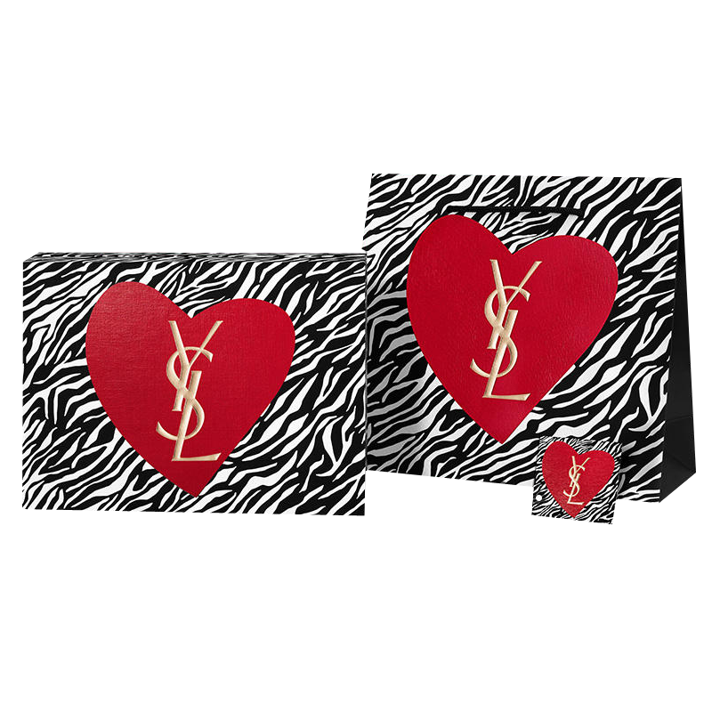 [节日礼物]圣罗兰(YSL)明星双色口红礼盒 夜光斑马小黑条限定口红314#冷茶色+1966#无法复刻的红棕