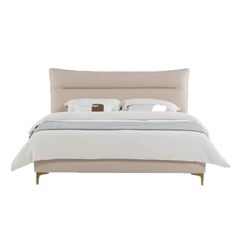 掌上明珠家具真皮床意式轻奢头层小黄牛皮双人床婚床主卧软床RC091