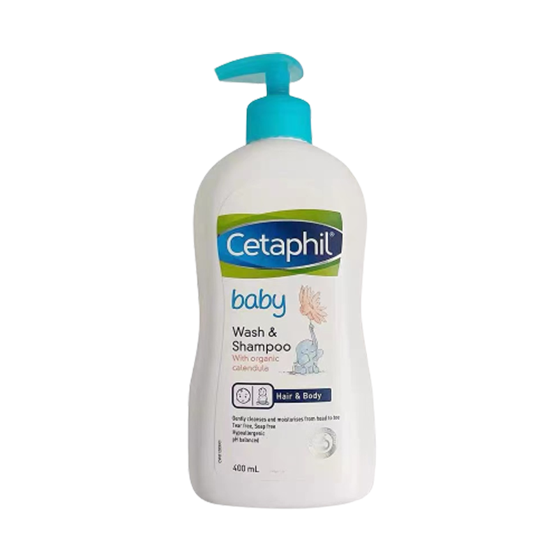 [保税直发]Cetaphil 丝塔芙婴儿温和洗发沐浴露二合一 温和不刺激金盏花 洗发沐浴露2合1 400ml