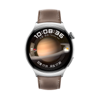 华为/HUAWEI WATCH 4 46mm 土星褐 不锈钢表壳 褐色真皮表带 智能运动蓝牙手表 微信手表版 eSIM4G独立通话 高血糖风险评估研究 ECG心电分析
