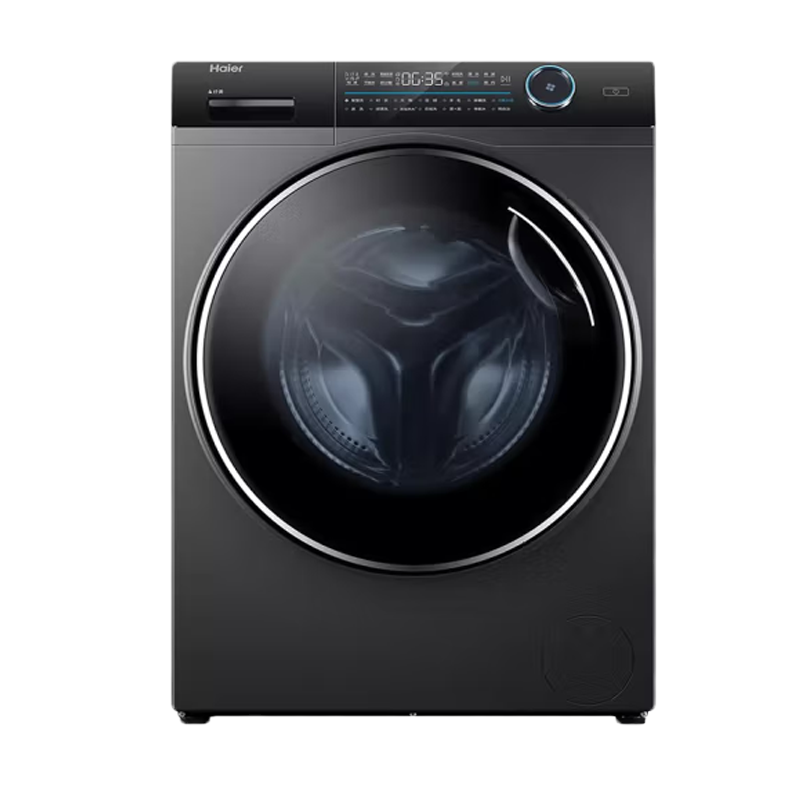 海尔( Haier) 滚筒洗衣机全自动10公斤大容量直驱变频家用智能投放+双喷淋纤美系列G100168BD14LSU1