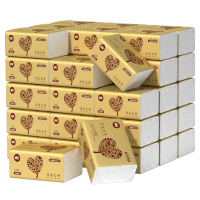 漫花 40包金装系列 280张4层加厚 家用纸巾抽纸实惠装 餐巾纸