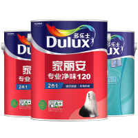 多乐士(dulux)家丽安专业净味120内墙乳胶漆 二合一防霉抗碱墙面漆油漆涂料 A8666+A749套装15L哑光白色