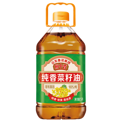 鲁花厨中香纯香菜籽油5L食用油正宗菜油家用餐饮植物油单位团购可选