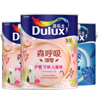 多乐士(Dulux)森呼吸淳零无添加竹炭全效护敏儿童漆乳胶漆内墙面漆 油漆涂料 A8207+931套装 15L 白色