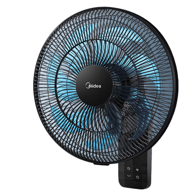 美的(Midea)FWA35WAR 壁扇挂壁式牛角风扇家用 摇头商业餐厅食堂客厅工业电风扇工程扇 七叶大风力遥控款