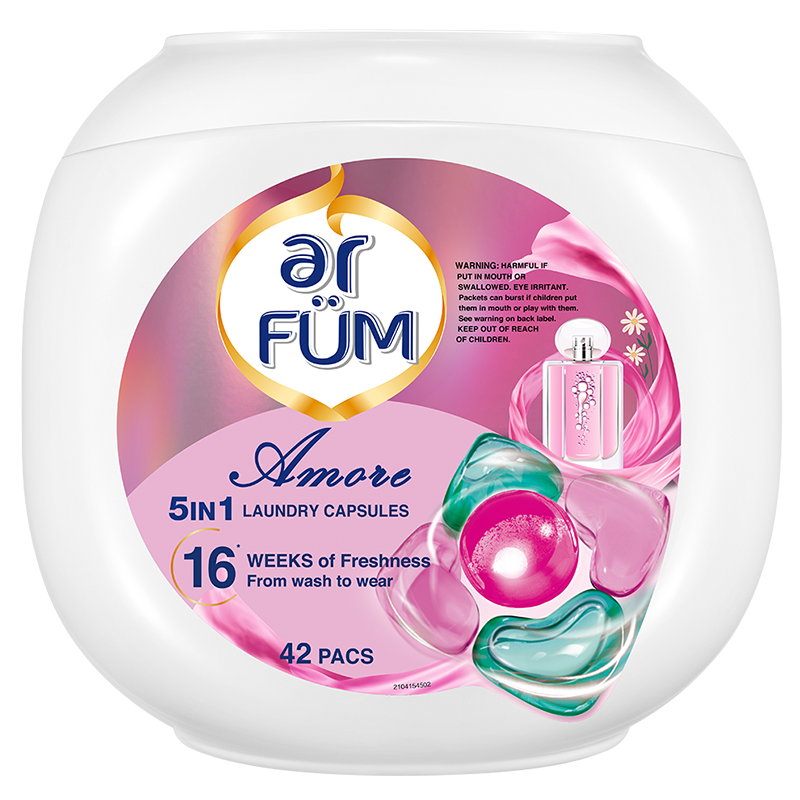 ar FUM纺优美洗衣凝珠5合1洗衣珠12g*42粒至爱心心珠