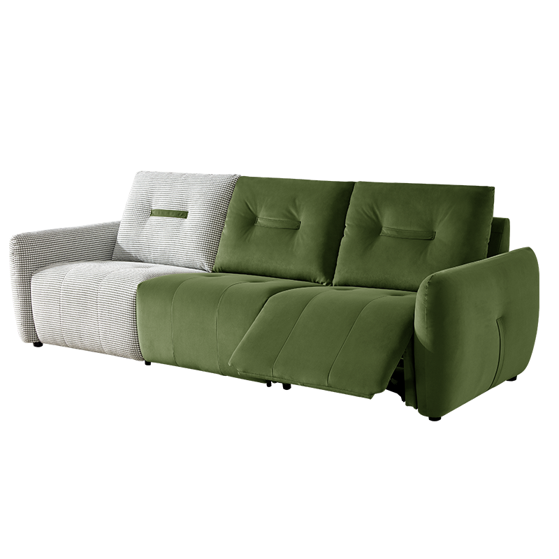 顾家家居现代田园清新电动功能沙发布艺棉麻大坐深沙发客厅6108/30天发货