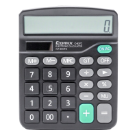 齐心C-837C计算器 黑色常规 双电源桌面办公计算器 12位大屏幕桌面计算机 办公文具用品