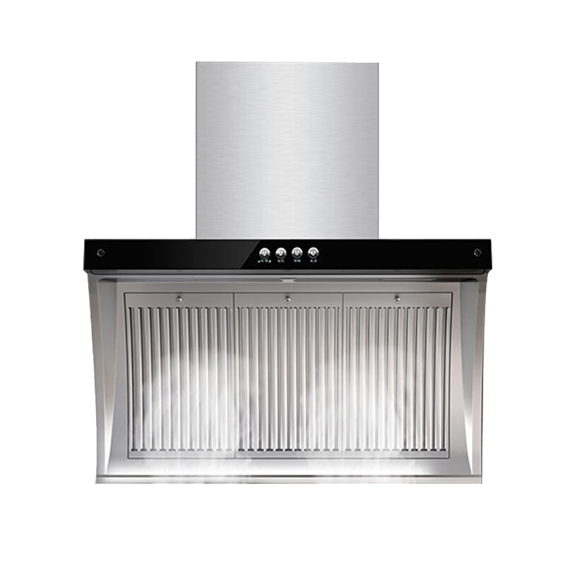 美珏好太太侧吸式油烟机 25立方双电机吸力 琴式按键 900mm不锈钢油烟机 自行安装