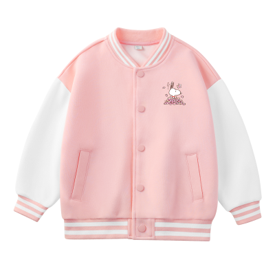 史努比(SNOOPY)儿童外套春秋季男童棒球服中大童女孩外出服宝宝短款夹克衫22TJ06