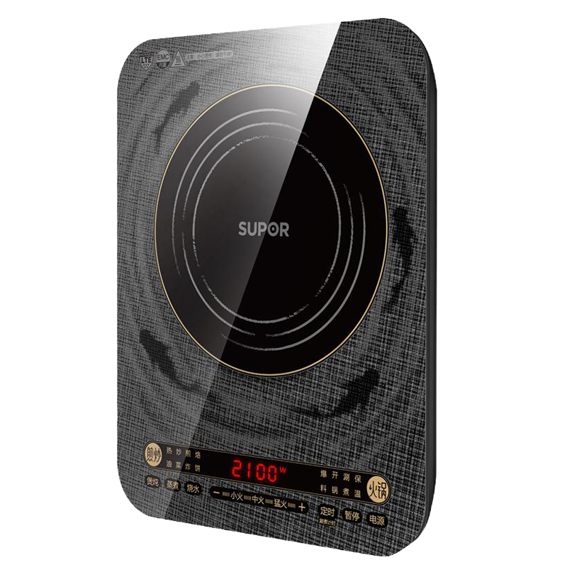苏泊尔(SUPOR)电磁炉家用2200W大火力低频辐射电子炉22档火力大功率电磁灶[配炒锅汤锅] C22-IH73E