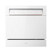 美的(midea)洗碗机嵌入式WX10 家用10套台式全自动刷碗机 光触媒热风烘干 消毒一体机 白色