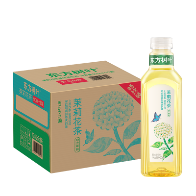 农夫山泉东方树叶茉莉花茶900ml*12瓶整箱无糖饮料